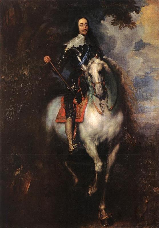 DYCK, Sir Anthony Van Equestrian Portrait of Charles I, King of England Sweden oil painting art